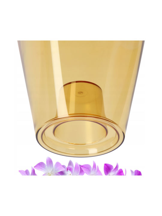 Kadax Orchid Pot Cover Plastic Flower Pot 9cm Honey