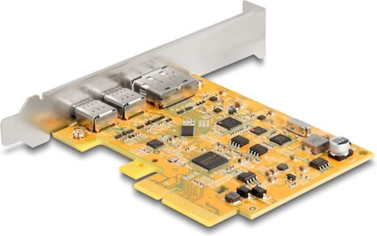 DeLock PCIe Card with 4 Type-C / USB 3.2 Ports
