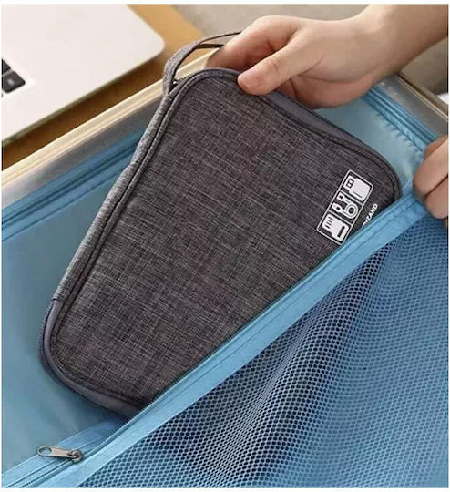 Aria Trade Cable Bag Gray (ΑΤ02383) 1pcs