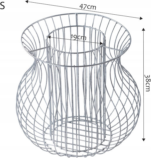 Ghiveci de Grădină Kadax Gabion din Oțel 47cm Galvanizat