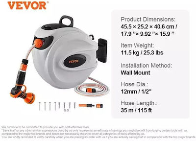 Automatic Watering Wind Wall Mounted with Hose 20m