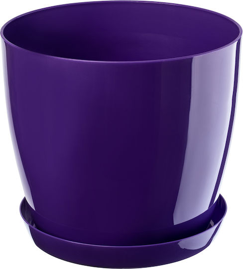 Farfurie pentru ghiveci Kadax, capac din plastic, 14cm, flori mov