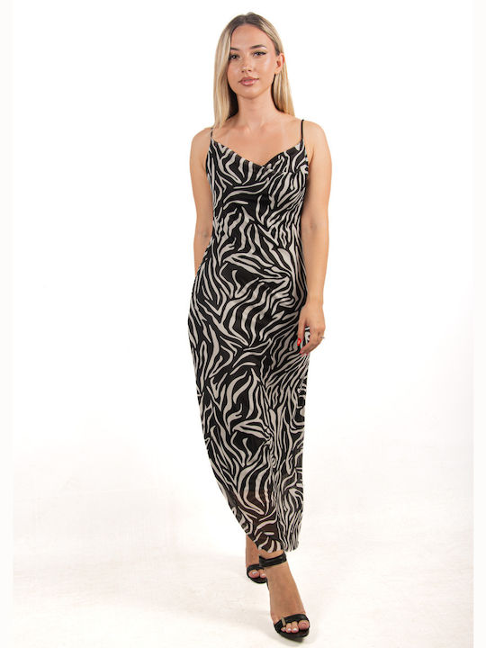 Trägerkleid mit Zebra-Muster