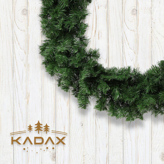 Kadax Χριστουγεννιάτικο Διακοσμητικό Κλαδί Μήκους 300εκ. Christmas Garland Thick Premium Πράσινο