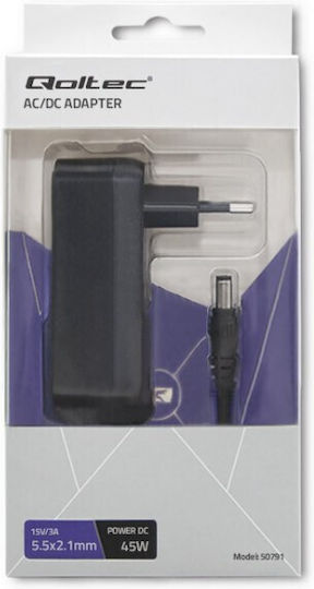 Qoltec Adapter Universal Φορτιστής Laptop 45W 15V 3A