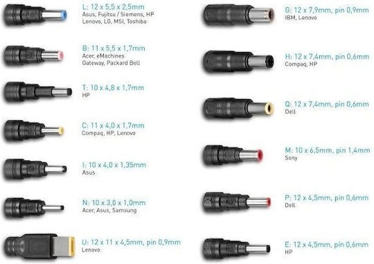 Avacom Лаптоп Зарядно Устройство 65W 20V За HP / Lenovo С Свалящ Се Кабел За Захранване