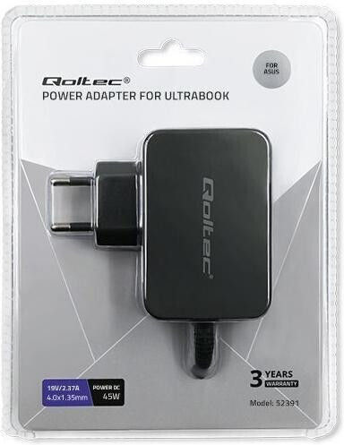 Qoltec Laptop Charger 45W 19V 2.37A for Asus