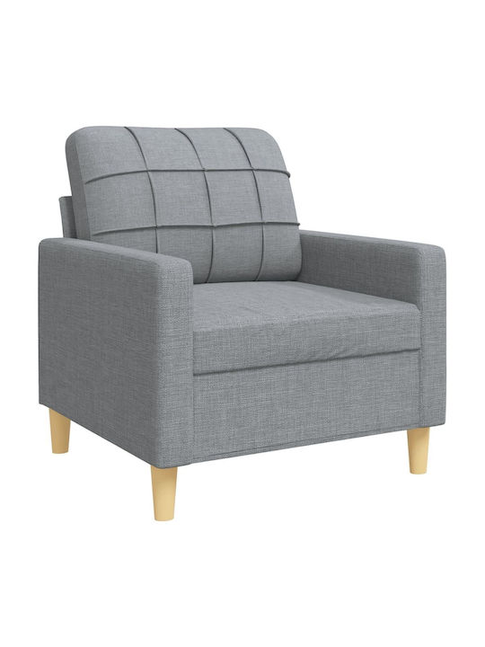 Living Room Furniture Set 3-Seater & 2-Seater & Armchair Gray