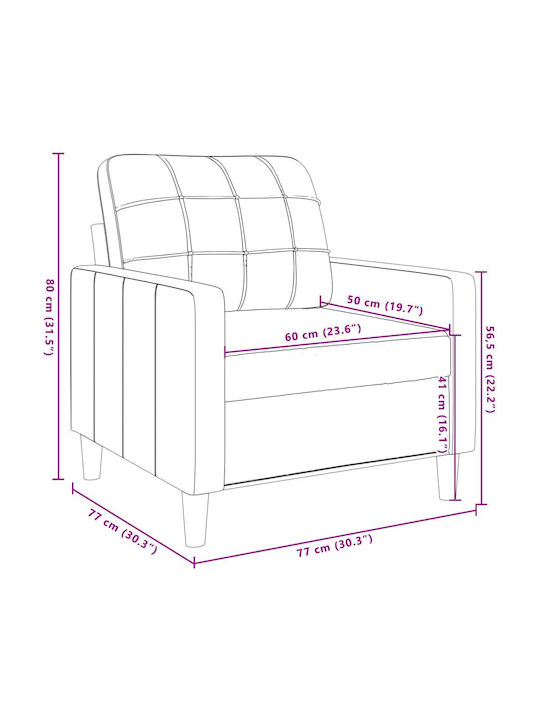 Living Room Furniture Set 3-Seater & 2-Seater & Armchair Gray