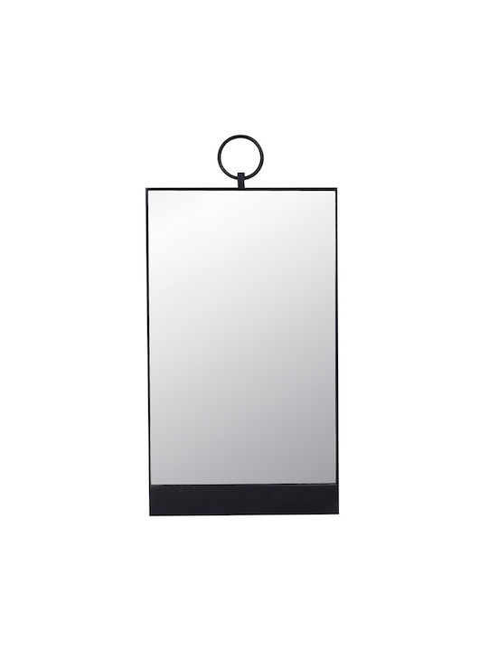 Espiel Wall Mirror with Black Metallic Frame 81x40cm 1pcs