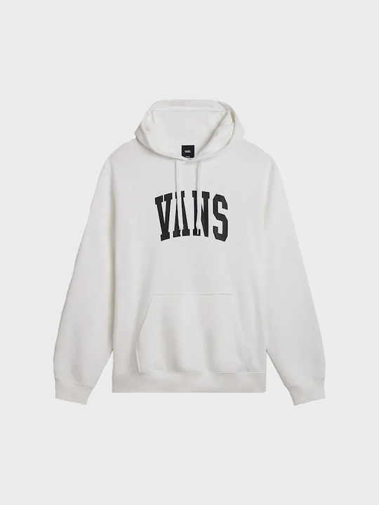 Vans Men's Sweatshirt with Hood and Pockets white