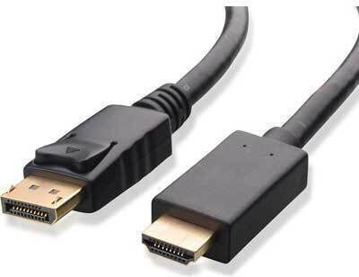 Powertech Cable DisplayPort male - HDMI male 1m Μαύρο (CAB-DP026)