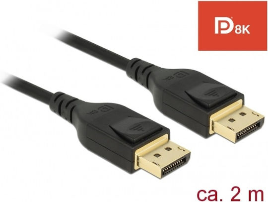 DeLock Cable DisplayPort Male - DisplayPort Male 2m Black (85660)