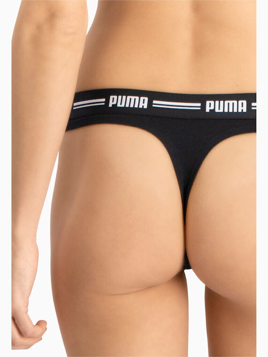 Cotton Women's String 2Pack Black/White