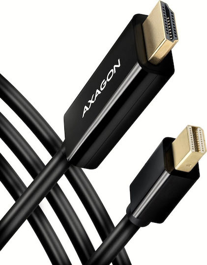 Axagon Cable DisplayPort male - HDMI male 1.8m Μαύρο (RVD-HI14C2)