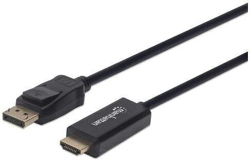 Manhattan Cable DisplayPort male - 1.8m Μαύρο (153201)