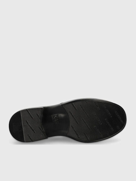 Leather Women's Moccasins in Black Color