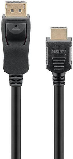 Goobay Кабел DisplayPort мъжки - HDMI мъжки 2м Черен (64836)