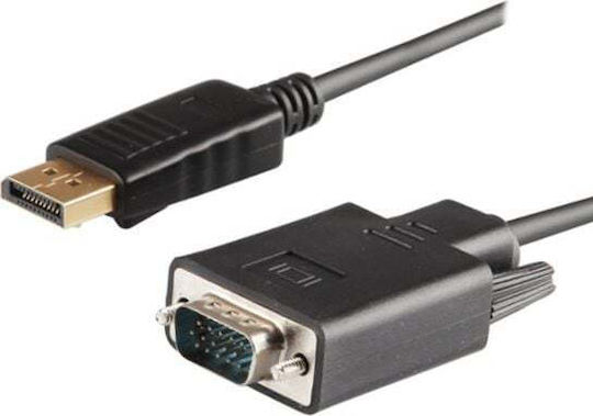 Savio Cable DisplayPort male - VGA male 1.8m Black (CL92)