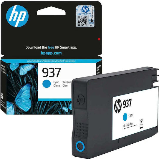 HP 937 Original InkJet Printer Ink Cyan (4S6W2NE)