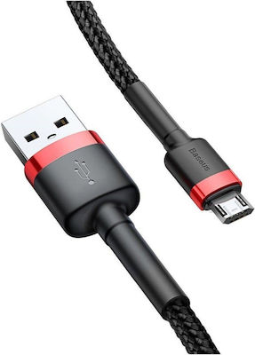 Baseus Cafule Regular USB 2.0 to micro USB Cable Κόκκινο 3m (CAMKLF-H91) 1τμχ