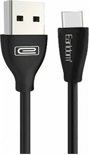 Earldom EC-015M Braided USB 2.0 to micro USB Cable Λευκό 1m