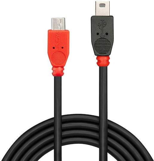Lindy Regular USB 2.0 to micro USB Cable Κόκκινο 0.5m (31717)