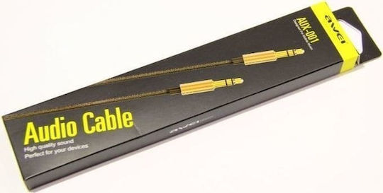 Awei 3.5mm Jack Cable Male - 3.5mm Male Black 1m AUX-001