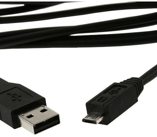 Digitus Regular USB 2.0 to micro USB Cable Μαύρο 1.8m (AK-300110-018-S)