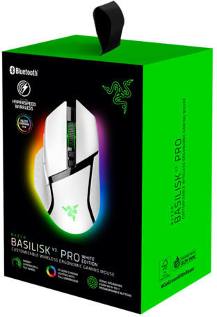 Razer Basilisk V3 Pro Wireless RGB Gaming Mouse 30000 DPI White