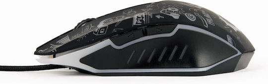 Gembird MUS-6B-GRAFIX-01 RGB Gaming Ποντίκι 3600 DPI Μαύρο