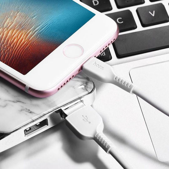 Hoco X20i USB-A to Lightning Cable Λευκό 3m (HOC-X20I-W3)