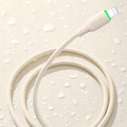 Mcdodo LED USB-A към Lightning кабел 12W Бежов 1.2м (CA-4740)
