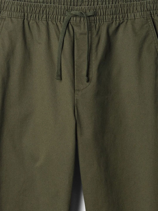 Trousers in Straight Line Black Moss