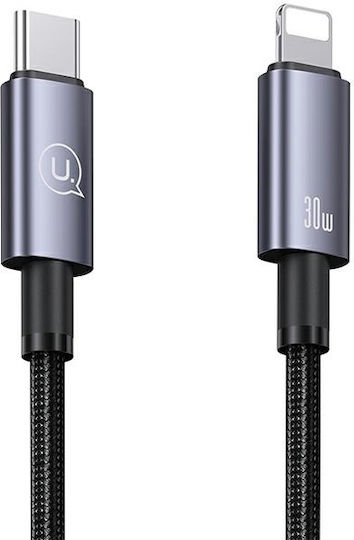 Usams USB-C to Lightning Cable 30W Gray 1.2m (US-SJ662)