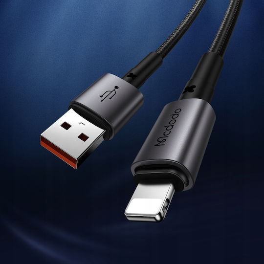 Mcdodo Braided USB-A to Lightning Cable 12W Μαύρο 1.2m (CA-3580)