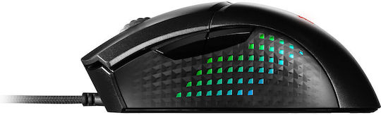 MSI Clutch Gm51 Ασύρματο RGB Gaming Ποντίκι 26000 DPI Μαύρο