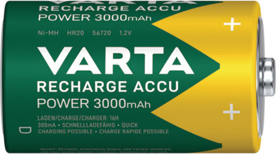 Varta Rechargeable Accu Rechargeable Battery D Ni-MH 3000mAh 1.2V 2pcs