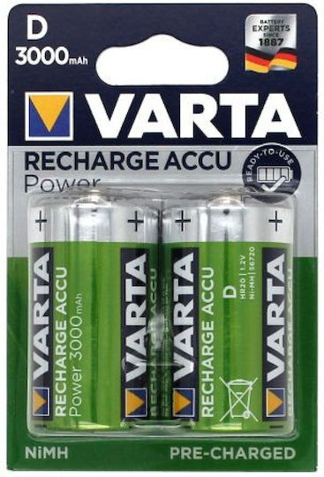 Varta Rechargeable Accu Rechargeable Battery D Ni-MH 3000mAh 1.2V 2pcs