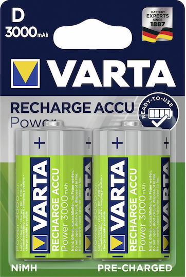 Varta Rechargeable Accu Rechargeable Battery D Ni-MH 3000mAh 1.2V 2pcs