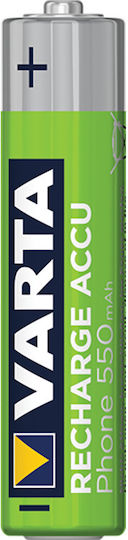 Varta Rechargeable Accu Phone Επαναφορτιζόμενες Μπαταρίες AAA Ni-MH 550mAh 1.2V 2τμχ