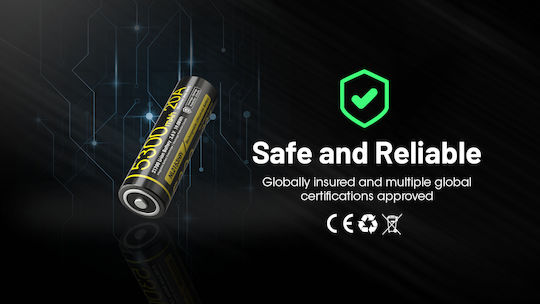NiteCore Rechargable Battery 21700 Li-ion 5300mAh 1pcs