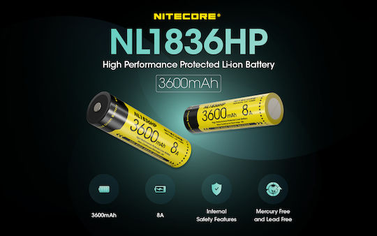 NiteCore Baterie Reîncărcabilă 18650 Li-ion 3600mAh 3.6V 1buc