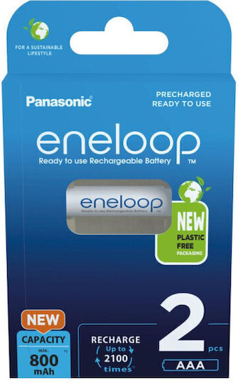 Panasonic Eneloop Презареждащи батерии AAA Ni-MH 750mAh 1.2V 2бр