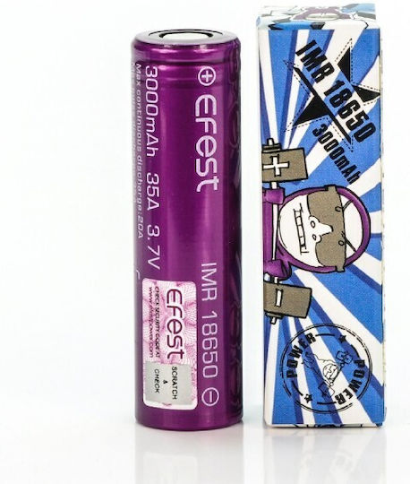 Efest Επαναφορτιζόμενη Μπαταρία 18650 Li-Mn 3000mAh 3.7V 1τμχ
