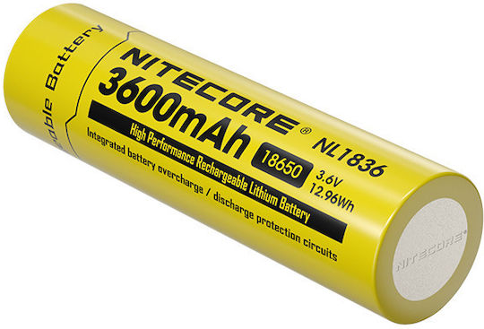 NiteCore NL1836 Επαναφορτιζόμενη Μπαταρία 18650 Li-ion 3600mAh 3.6V 1τμχ