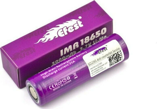 Efest Επαναφορτιζόμενη Μπαταρία 18650 3000mAh 1τμχ