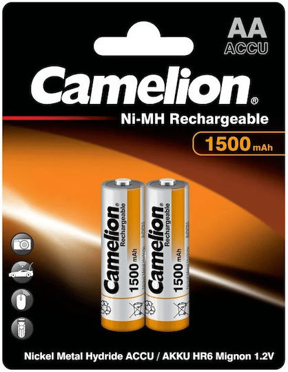 Camelion Επαναφορτιζόμενες Μπαταρίες AA Ni-MH 1500mAh 1.2V 2τμχ