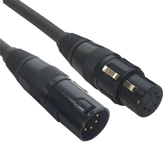 Accu-Cable Cable XLR male - XLR female Μαύρο 3m (AC-DMX5/3)