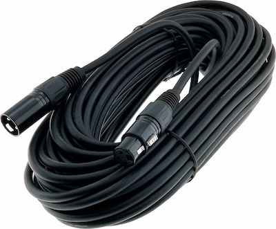 Plugger Cable XLR male - XLR female Μαύρο 20m (DK-PLG00028)